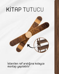KİTAP TUTUCU CEVİZ RENK